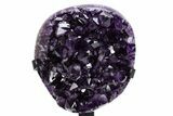 Amethyst Geode With Metal Stand - Uruguay #306875-1